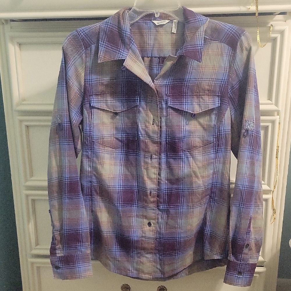 Woolrich Womens Button Down Plaid Shirt